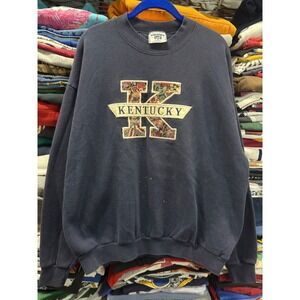 Vintage 90s Lee Sport University of Kentucky Wildcats floral Plaid sweatshirt